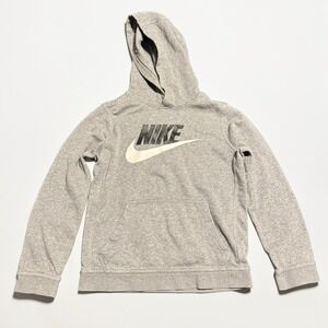 Nike Sportswear Club Fleece Pullover Hoodie Youth/Boy's Size L Gray CJ7861-091